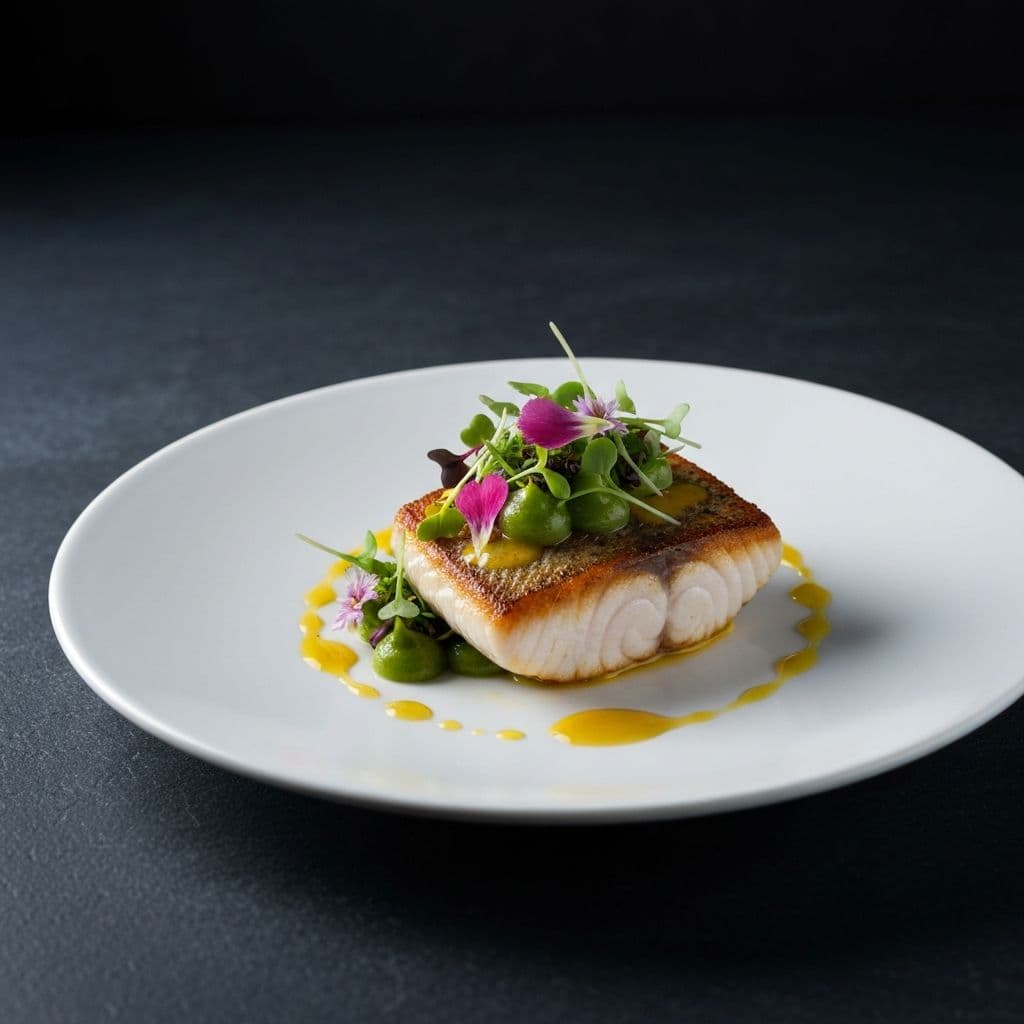 Exquisite fine dining plated dish