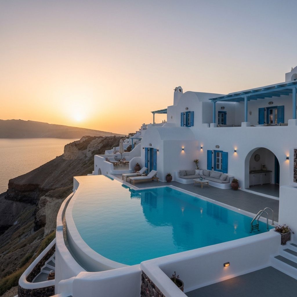 Luxury villa in Oia with infinity pool and caldera views